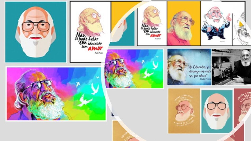 Quadros do site elo7 ilustrando o texto A educação de Paulo Freire é a esperança
